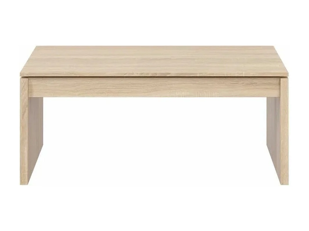 Mesa de centro elevable de 100x45x50 cm de estilo moderno en color roble Premier