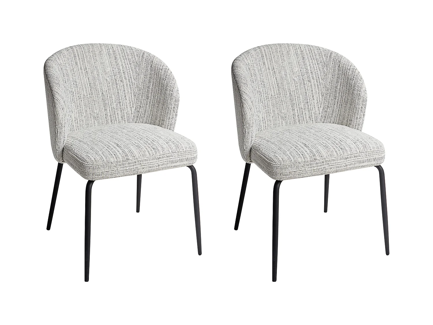 Zestaw 2 krzeseł do jadalni ZANA Biały