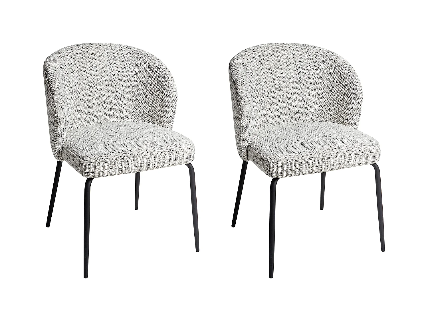 Lot de 2 chaises de salle à manger ZANA Blanc