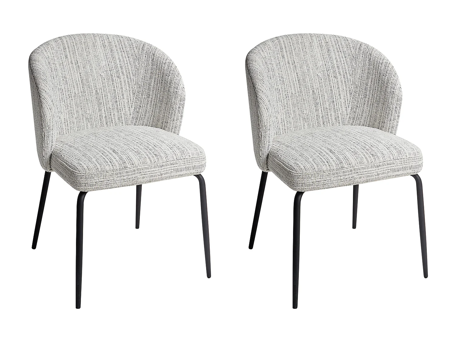 Lot de 2 chaises de salle à manger ZANA Blanc