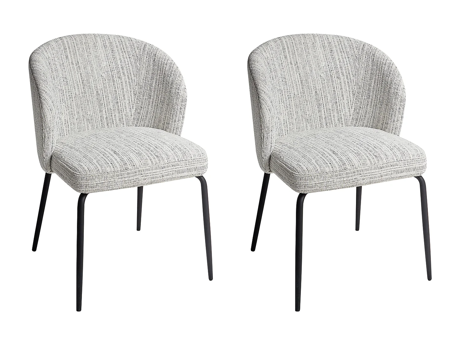 Lot de 2 chaises de salle à manger ZANA Blanc