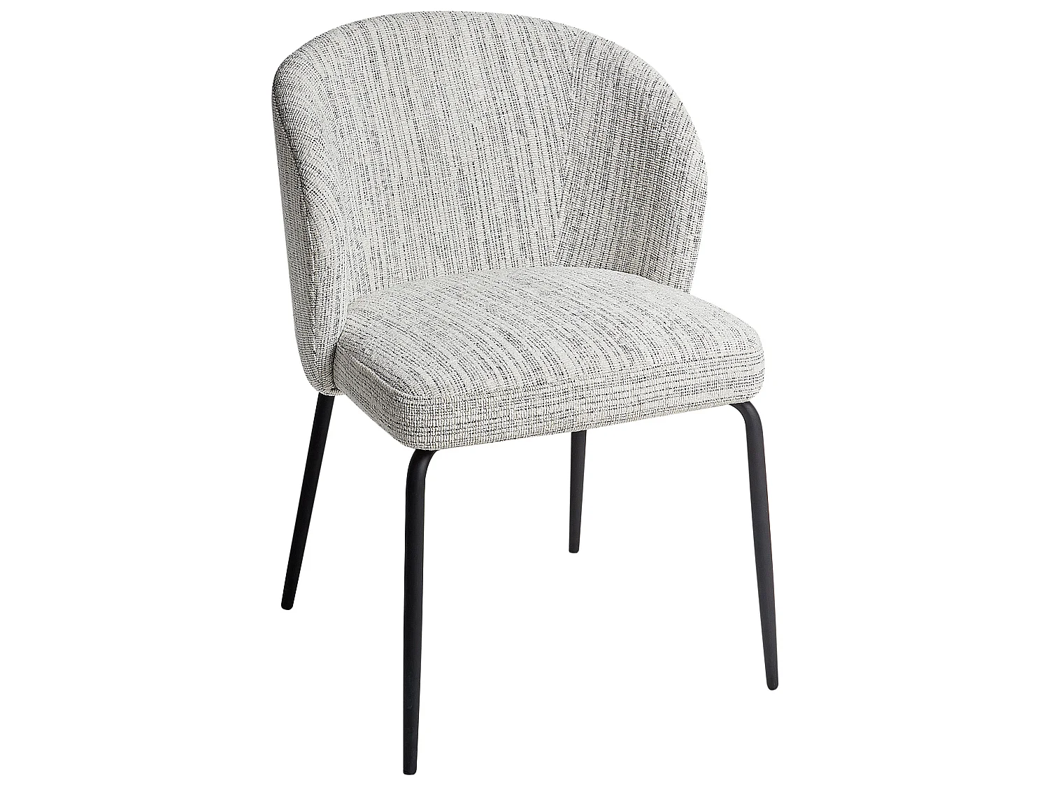 Set of 2 Dining Chairs ZANA Fabric White