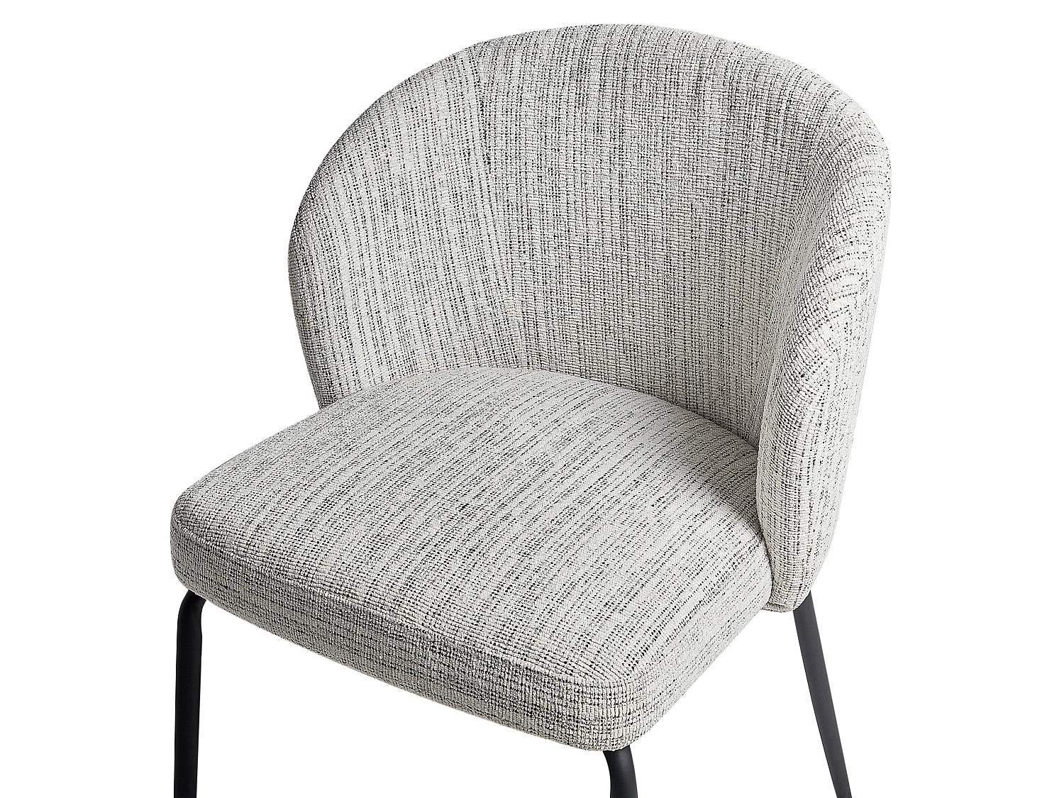 Set of 2 Dining Chairs ZANA Fabric White
