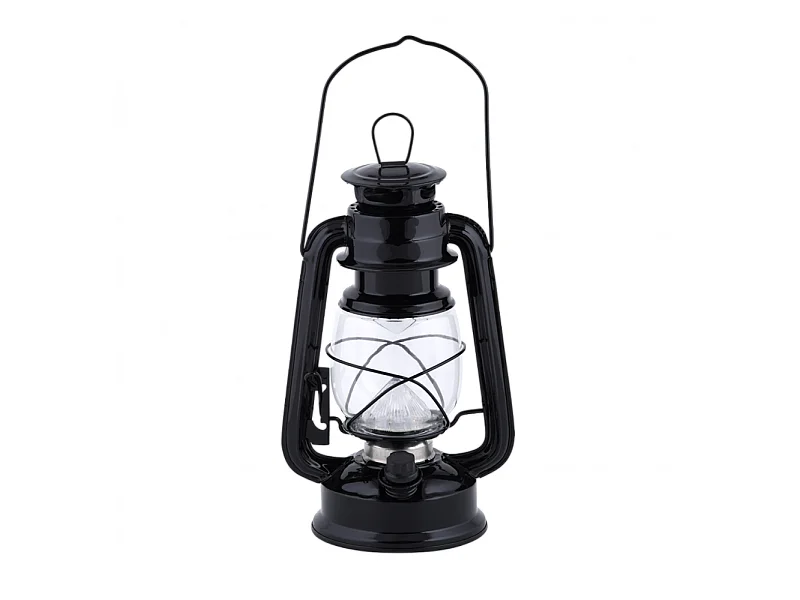Lanterne tempête LED - L 15 x l 11,5 x H 4,1 cm - Noir