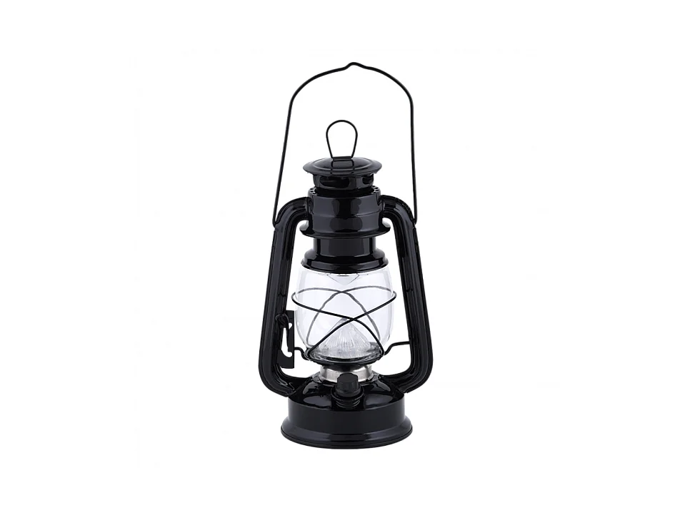Lanterne tempête LED - L 15 x l 11,5 x H 4,1 cm - Noir
