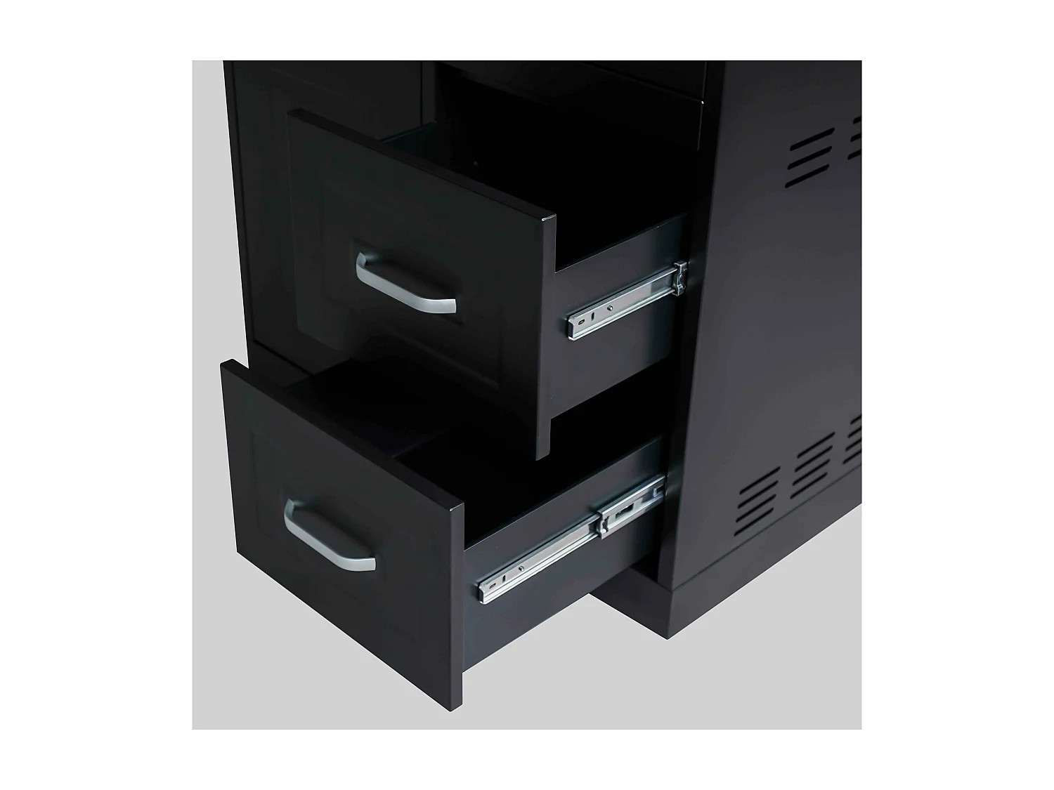 Cuisine extérieure 3 éléments avec gazinière noir