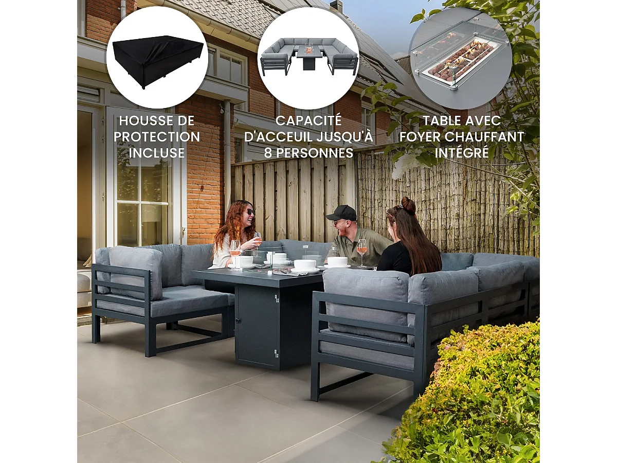 Set Di Mobili Da Giardino Componibili Con Focolare