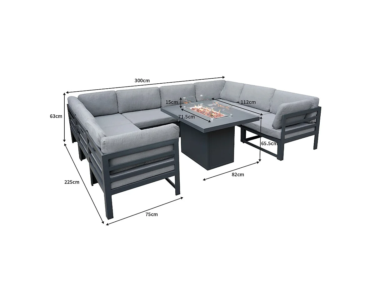 Set Di Mobili Da Giardino Componibili Con Focolare