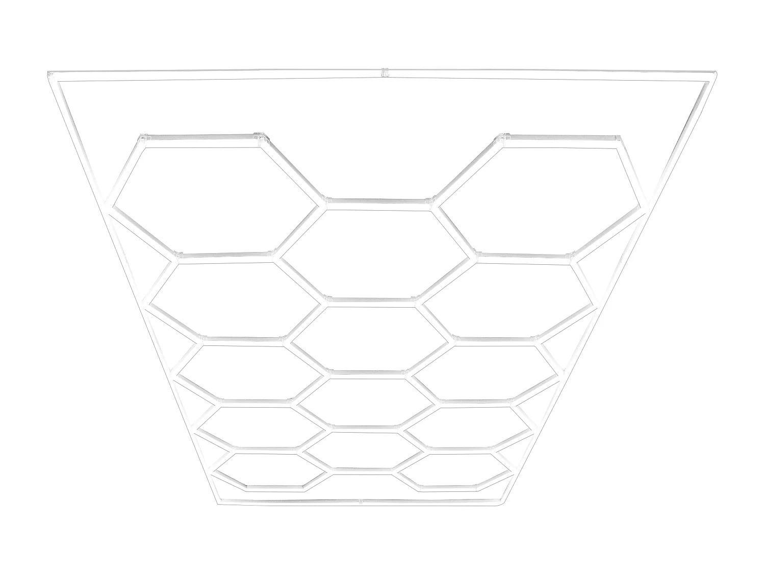 Luz LED hexagonal 14 luces y borde Detalle del coche Garaje Taller Gimnasio Panal