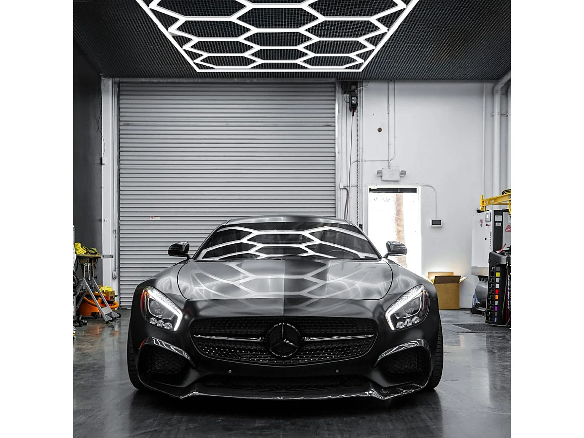 Plafonnier LED Hexagonaux 14 Lumières Blanches 120 Lumens 6500K & Bordure, Conception Modulaire Hexagonale [3 Choix de Montage, Kit de Plafond Suspendu INCLUS]