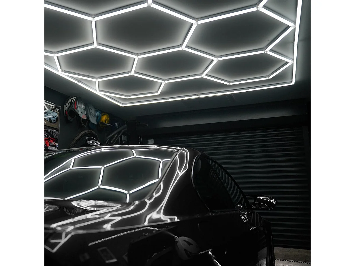 Monster Shop Hexagon LED Verlichting - LED Verlichting - 14 Lampen & Rand, 6500K Kleurtemperatuur