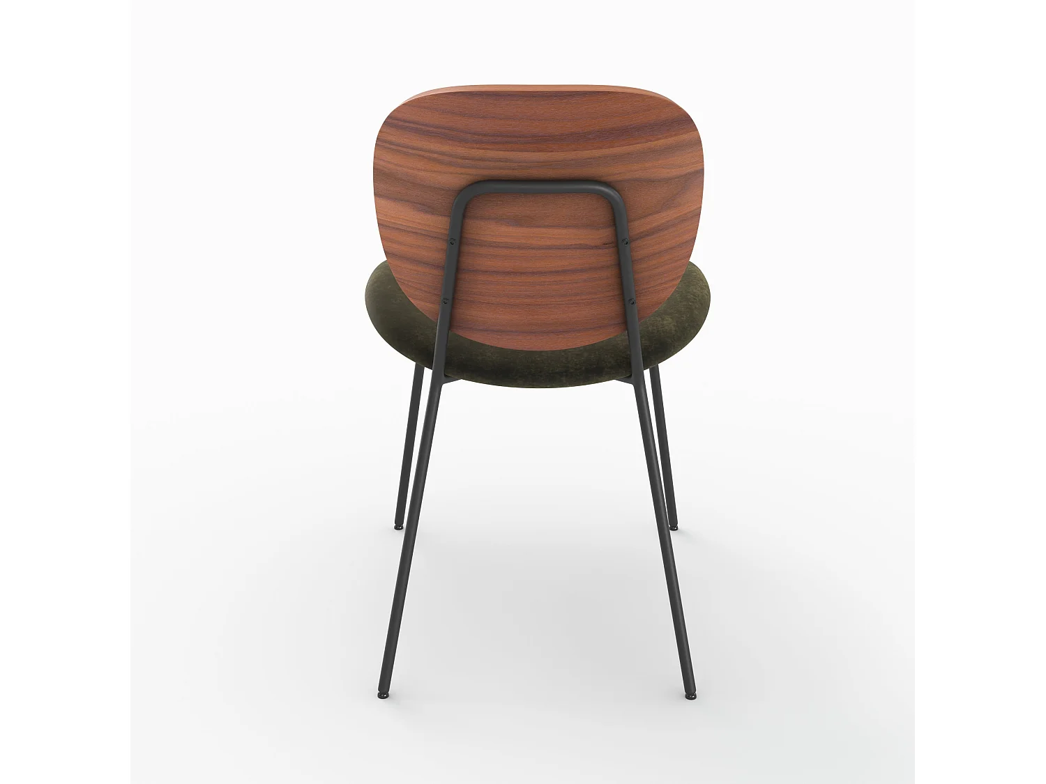 Set di 2 sedie in velluto verde kaki - Simone