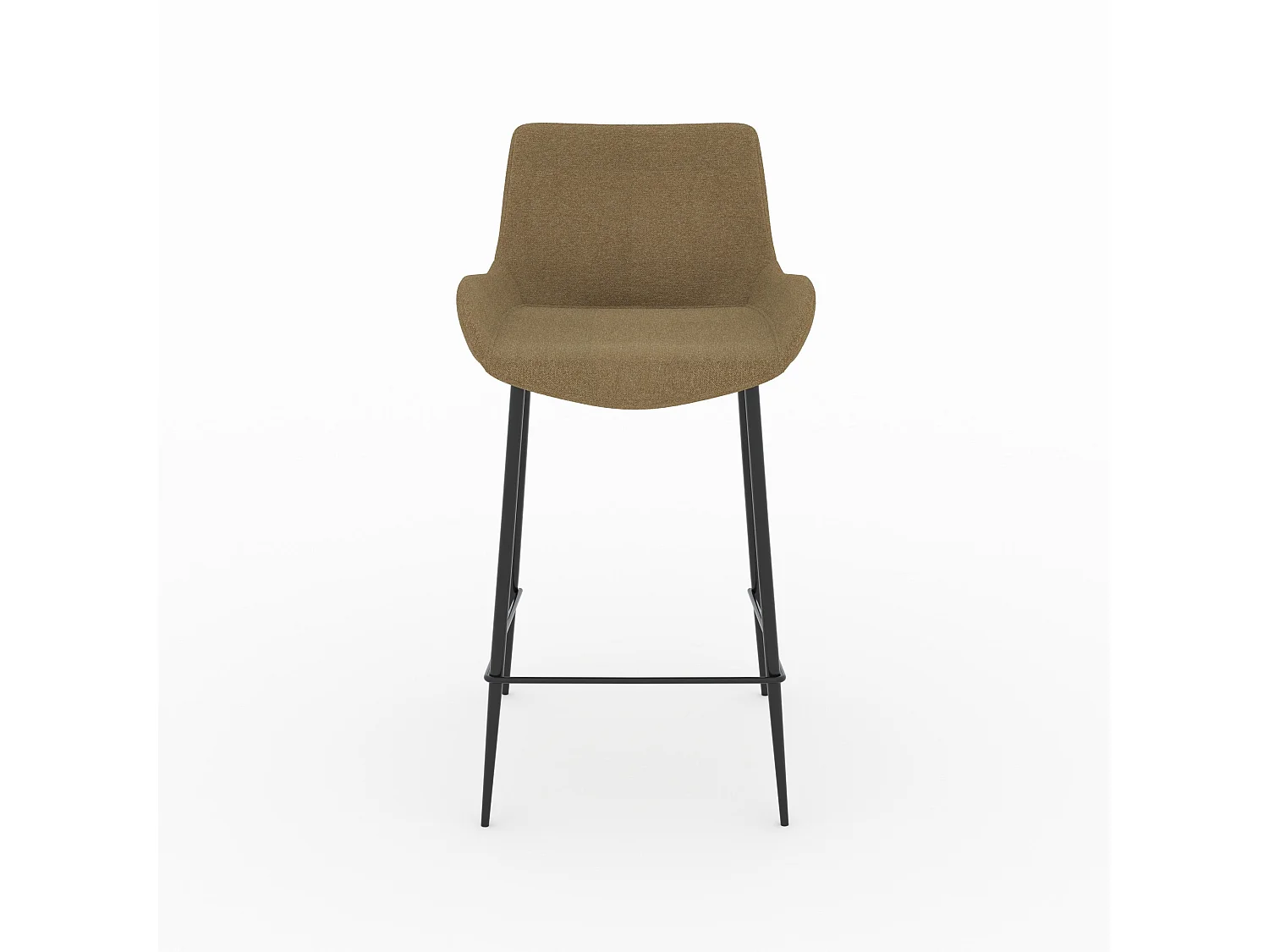 Lot de 2 chaises pour îlot central en tissu jaune 65 cm - Pirata