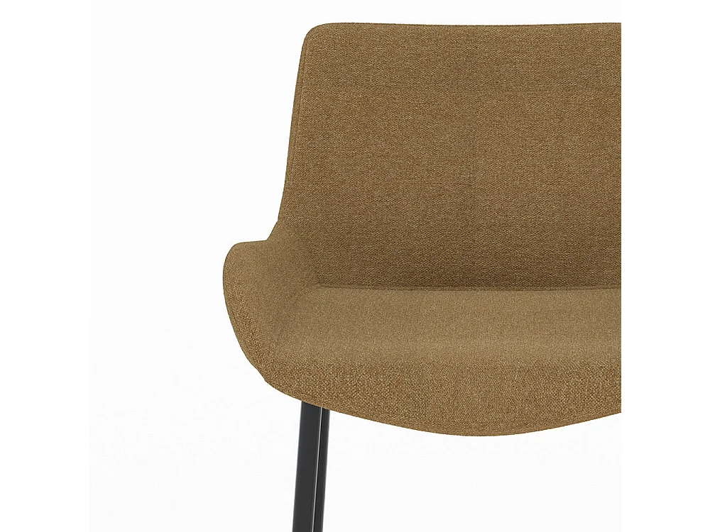 Lot de 2 chaises pour îlot central en tissu jaune 65 cm - Pirata