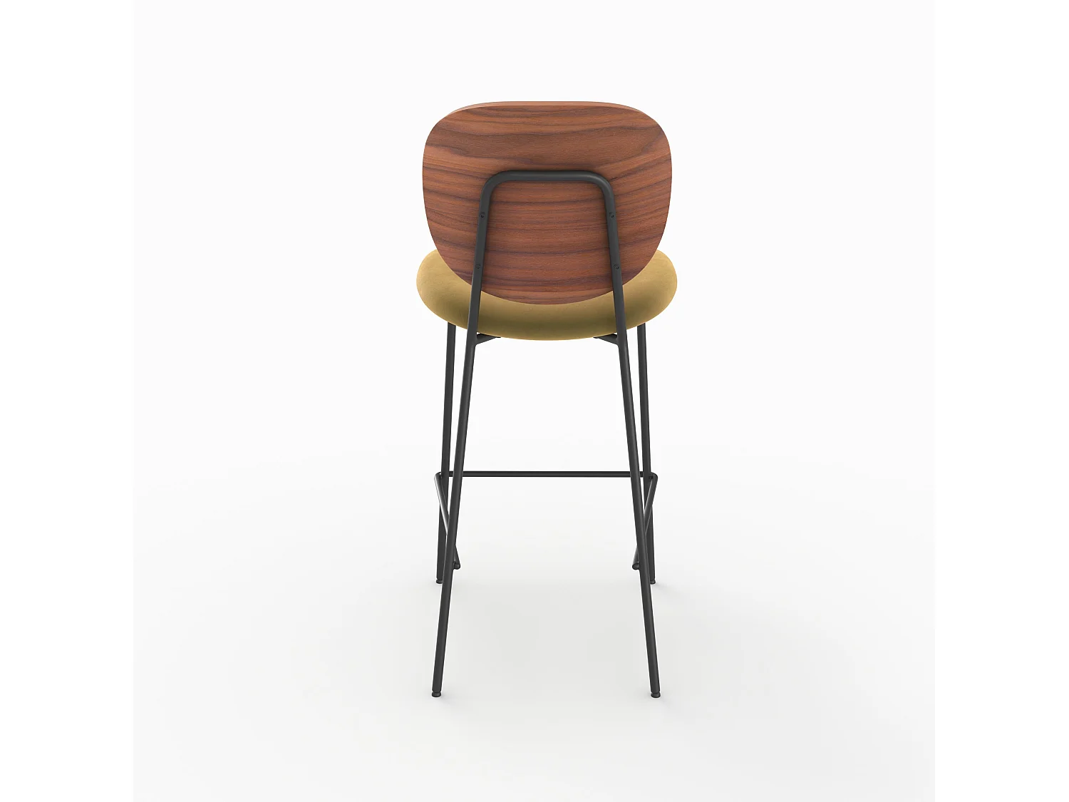 Set di 2 sedie da bar in velluto giallo 65,5cm - Simone