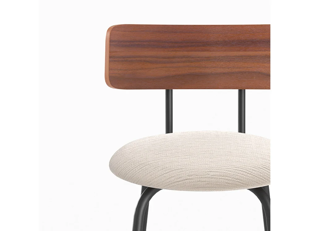 Set di 2 sedie da bar in tessuto bouclé beige 64cm - Alize