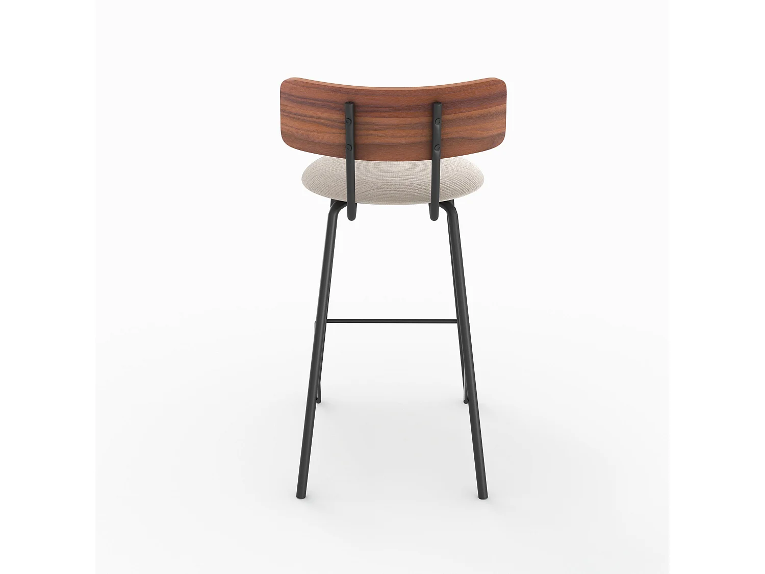 Set di 2 sedie per isola centrale 64 cm in tessuto beige - Alize