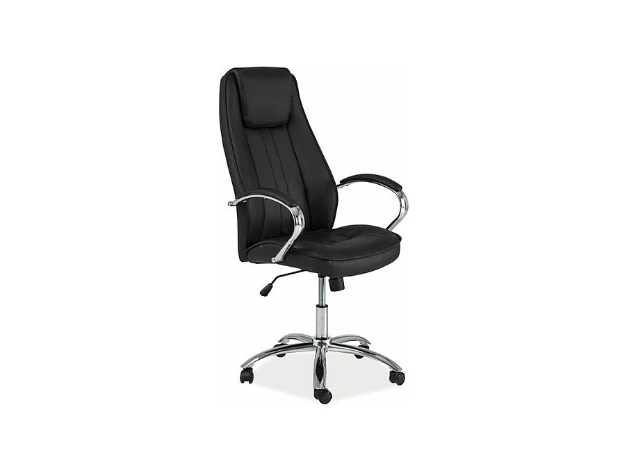 Chaise de bureau à roulettes - Q036 - 61 x 53 x 117 cm - Noir