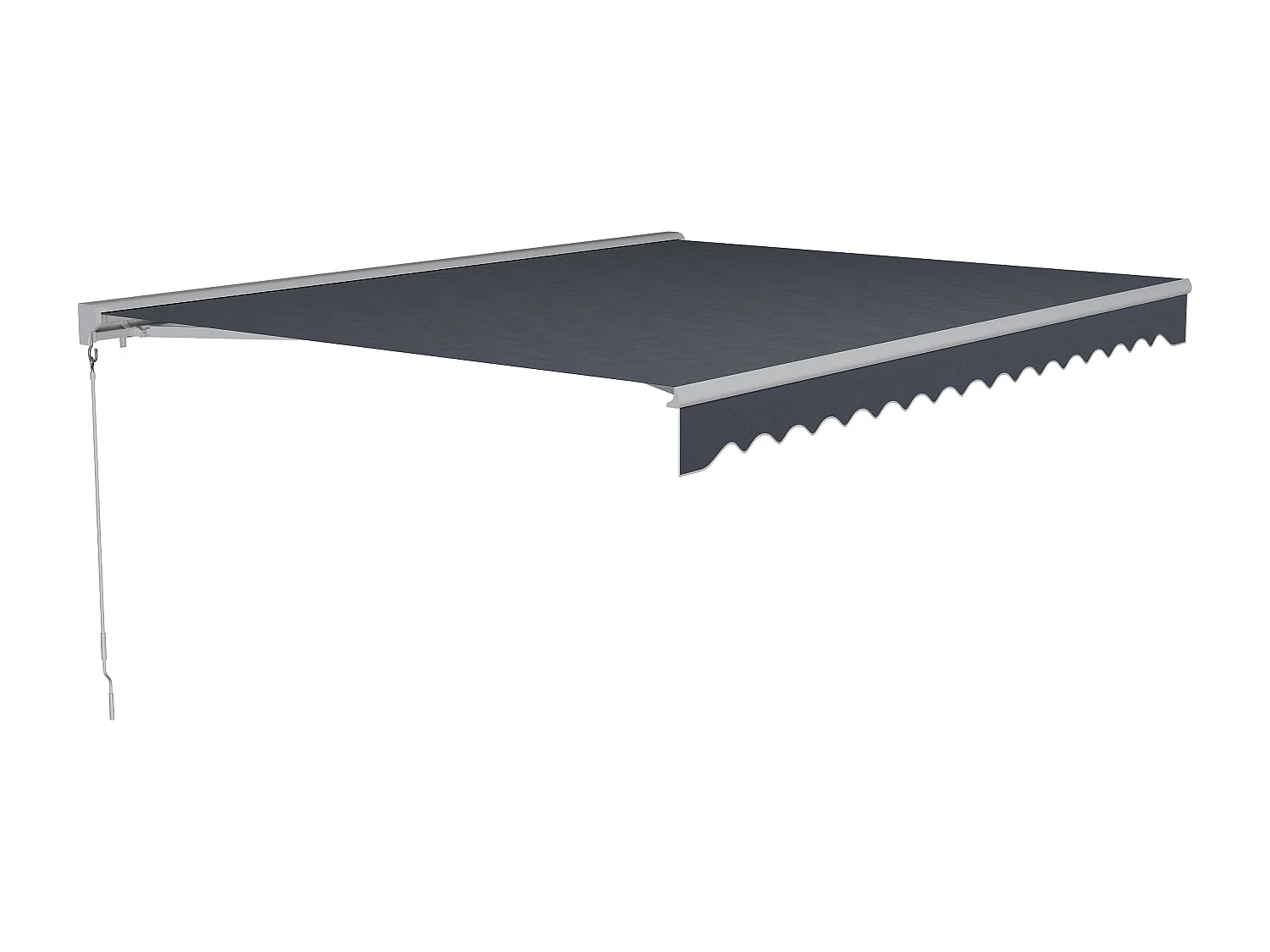 Store banne motorisé avec semi-coffre - 3 x 2,5 m - anthracite - COFANA