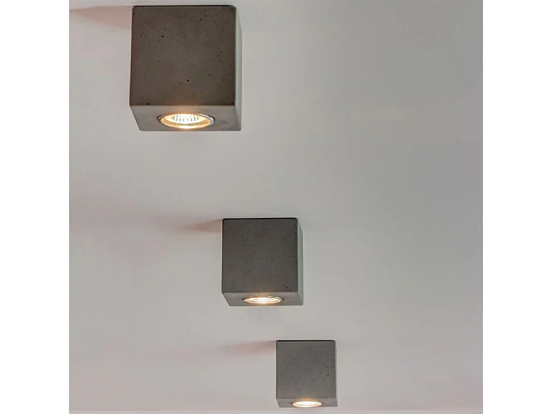 Plafonnier Design en Béton "Concrete" 10cm Gris