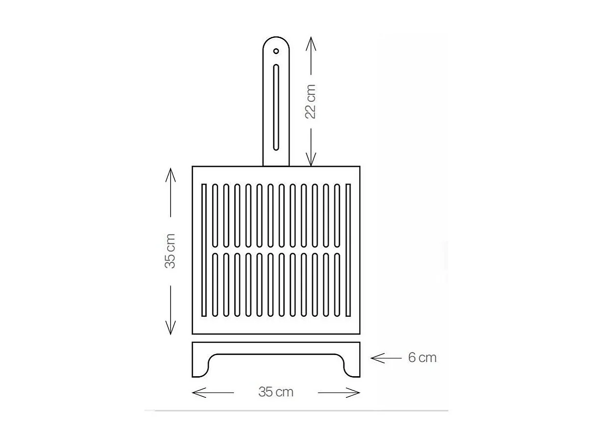 Grille barbecue inox viande, moyenne, ABRÁSAME