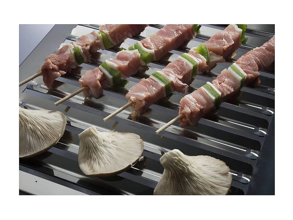 DON HIERRO - Parrilla de acero inoxidable para barbacoa, especial carne, ABRÁSAME, tamaño mediano-