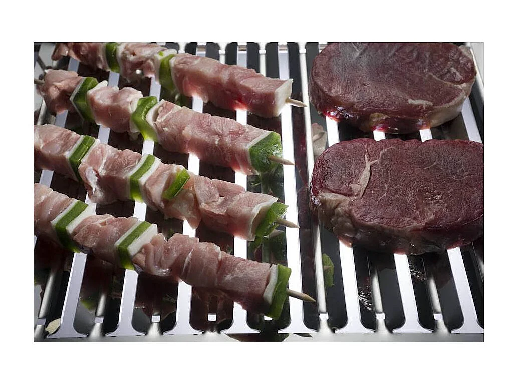 Grille barbecue inox viande, moyenne, ABRÁSAME