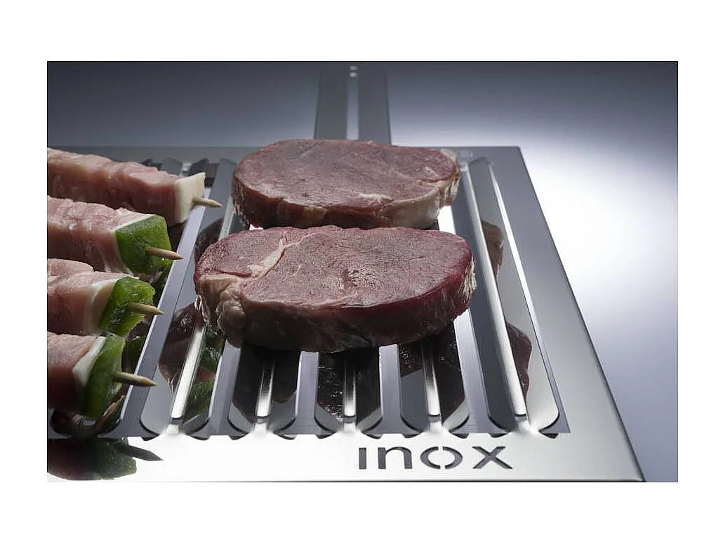 Grille barbecue inox viande, moyenne, ABRÁSAME