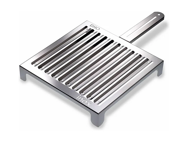 Grille barbecue inox viande, moyenne, ABRÁSAME