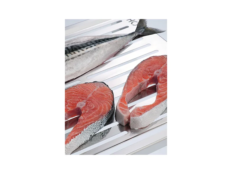 Griglia BBQ in acciaio inox grande | per pesce e verdure – Superficie 50 × 35 cm, ABRASAME