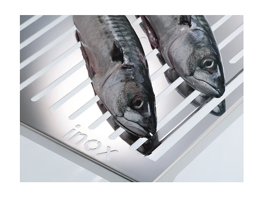 DON HIERRO - Parrilla barbacoa en acero inoxidable, grande, pescado - verdura. ABRASAME-