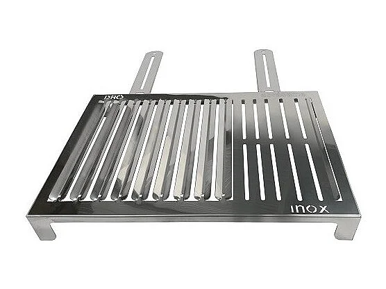Großer Edelstahl-Grillrost für perfekte Grillresultate (50x35 cm), ABRÁSAME