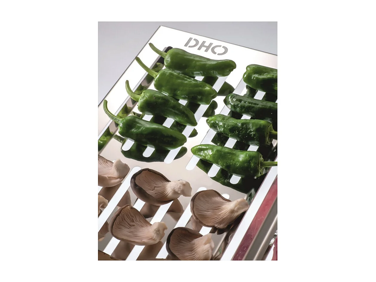 Großer Edelstahl-Grillrost für perfekte Grillresultate (50x35 cm), ABRÁSAME