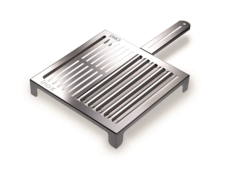 Grille barbecue inox, moyenne, viande poisson légumes, ABRÁSAME