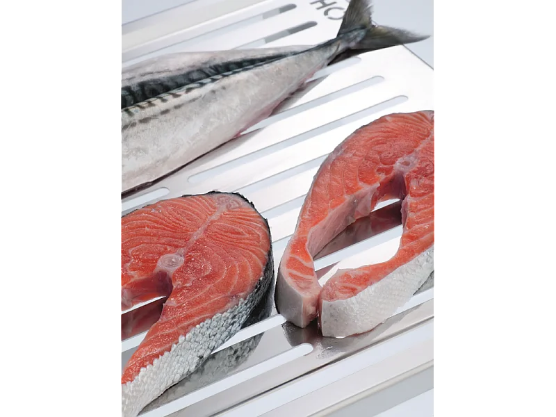 DON HIERRO - Parrilla barbacoa en Acero Inoxidable, diseñada para la cocción de pescado/verdura-