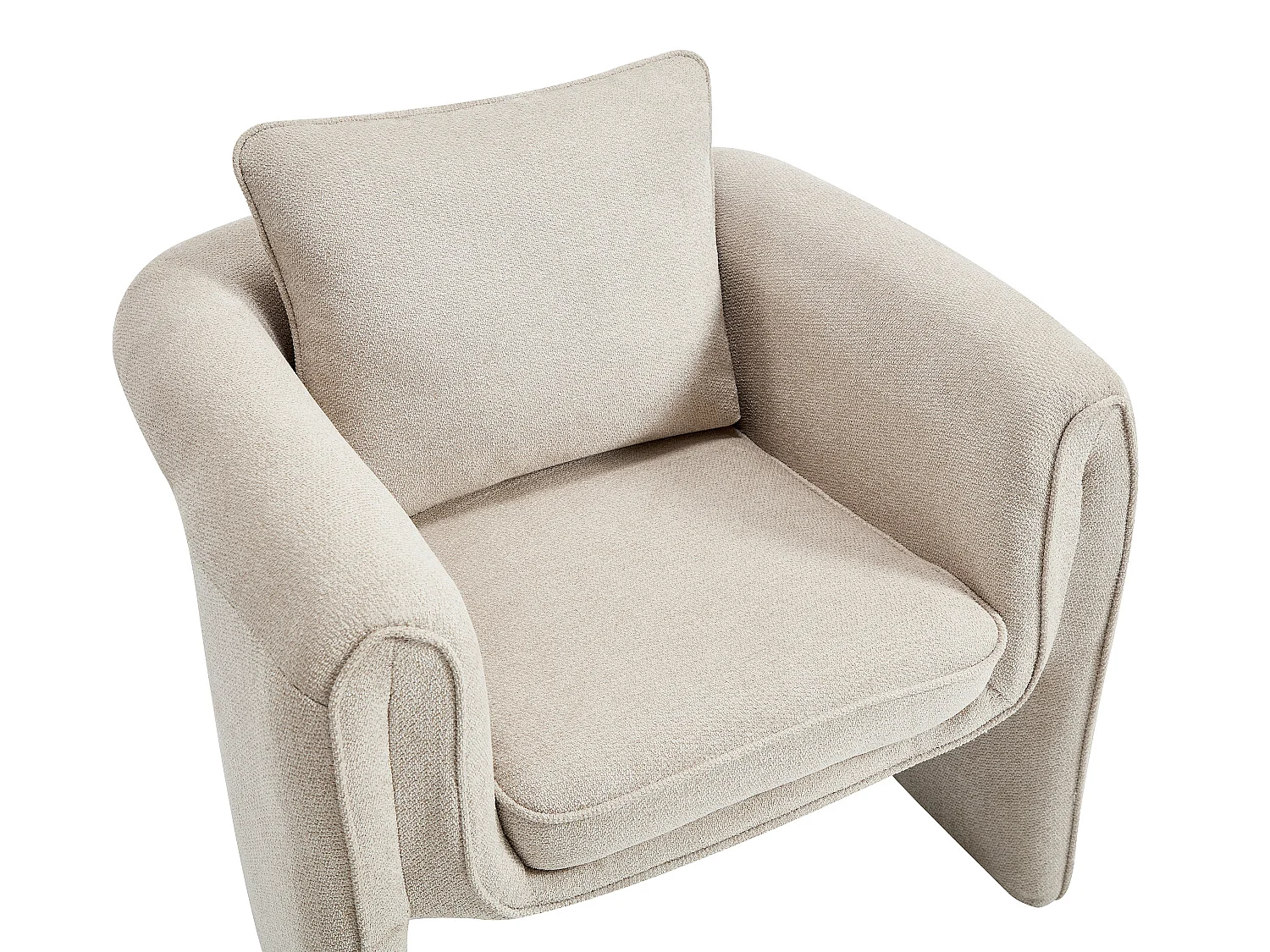 Fauteuil en tissu beige JOLIPIA
