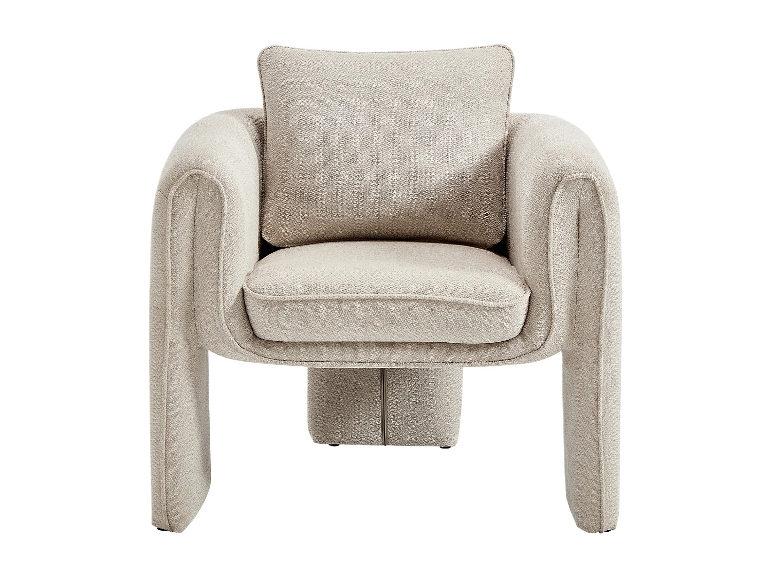 Fauteuil en tissu beige JOLIPIA