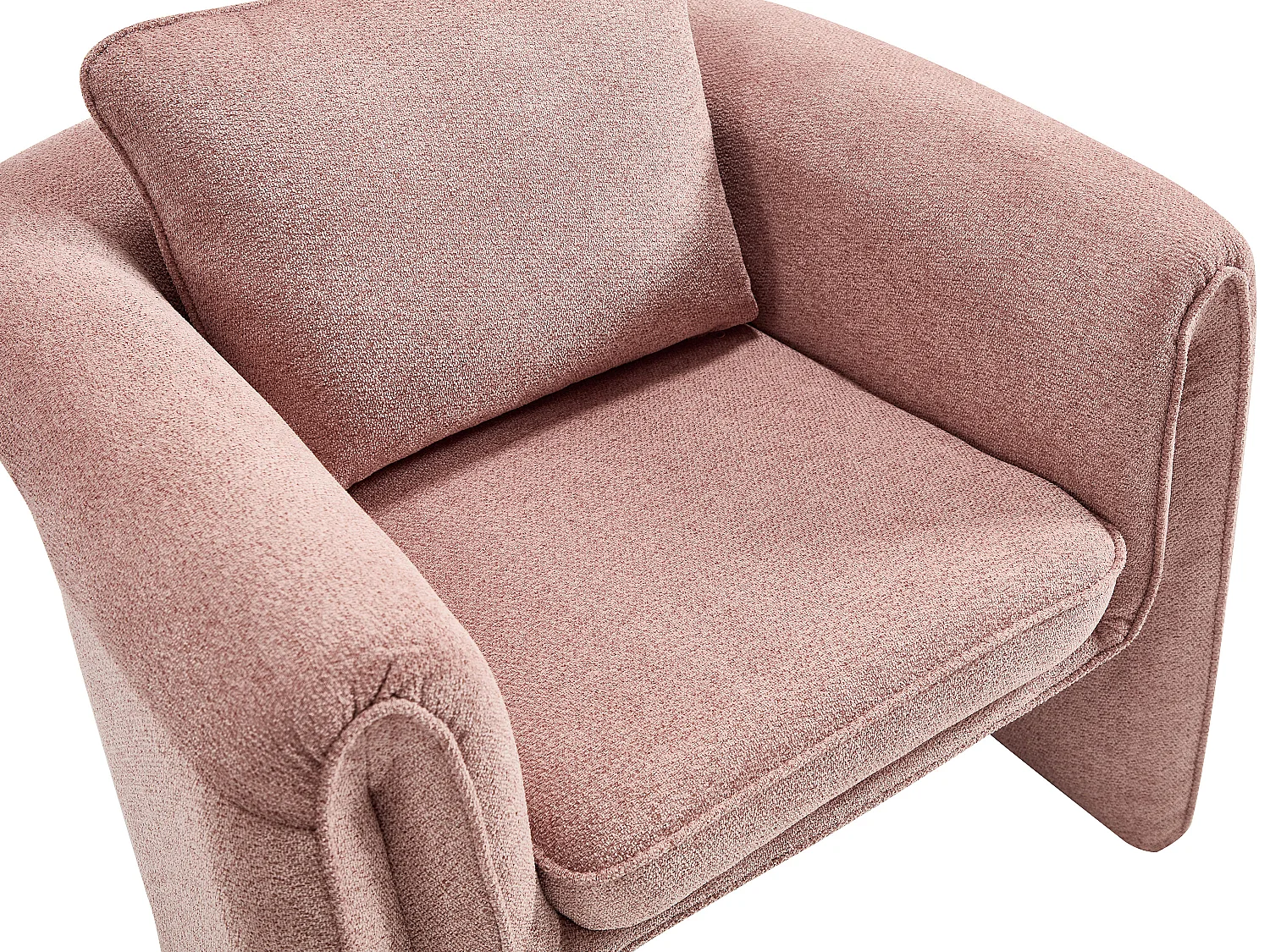 Fauteuil en tissu rose JOLIPIA