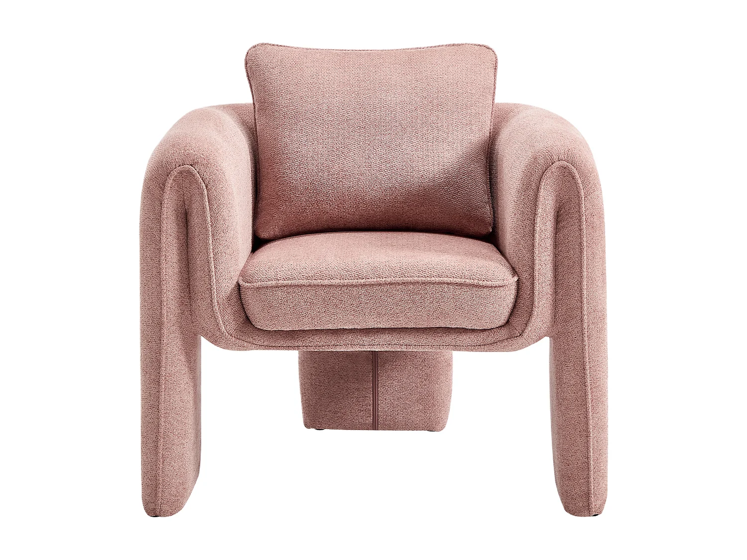 Fauteuil en tissu rose JOLIPIA