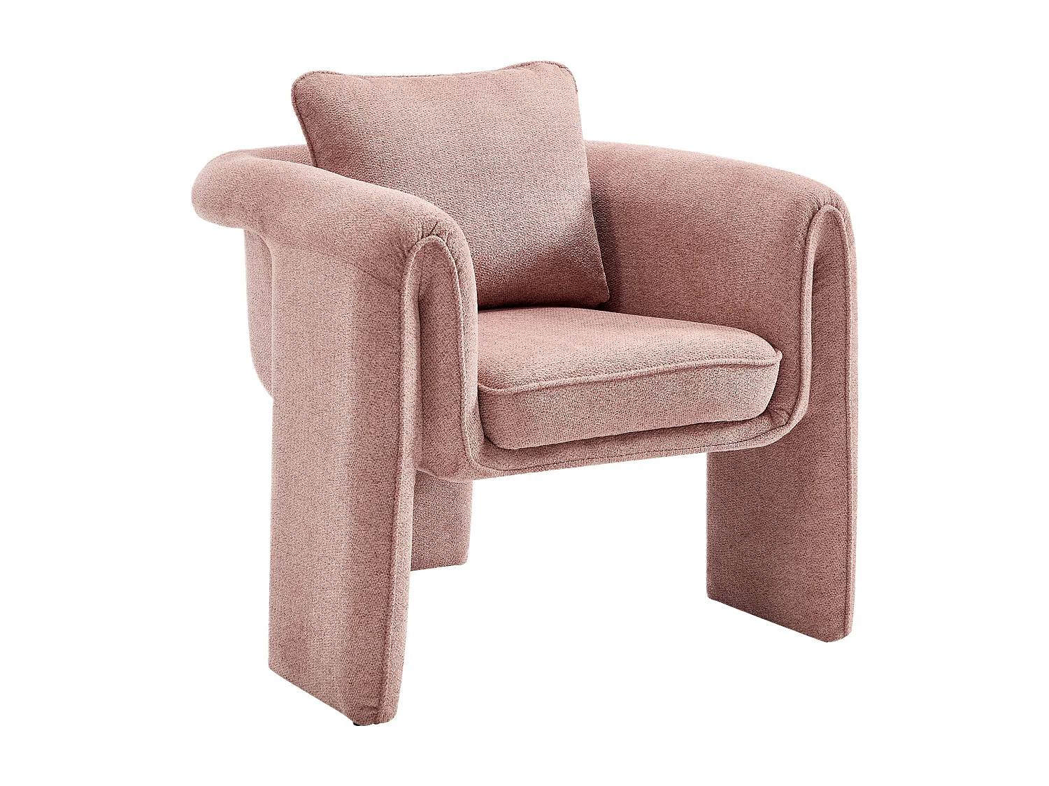 Fauteuil en tissu rose JOLIPIA