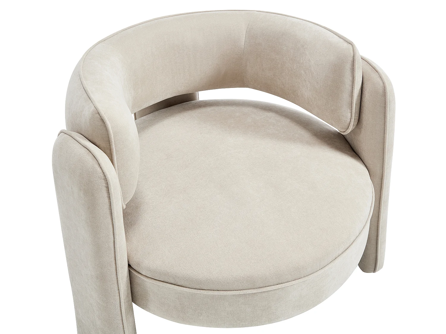 Fauteuil en tissu beige ZORIMO