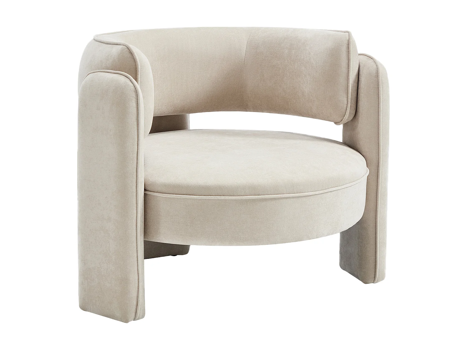 Fauteuil en tissu beige ZORIMO