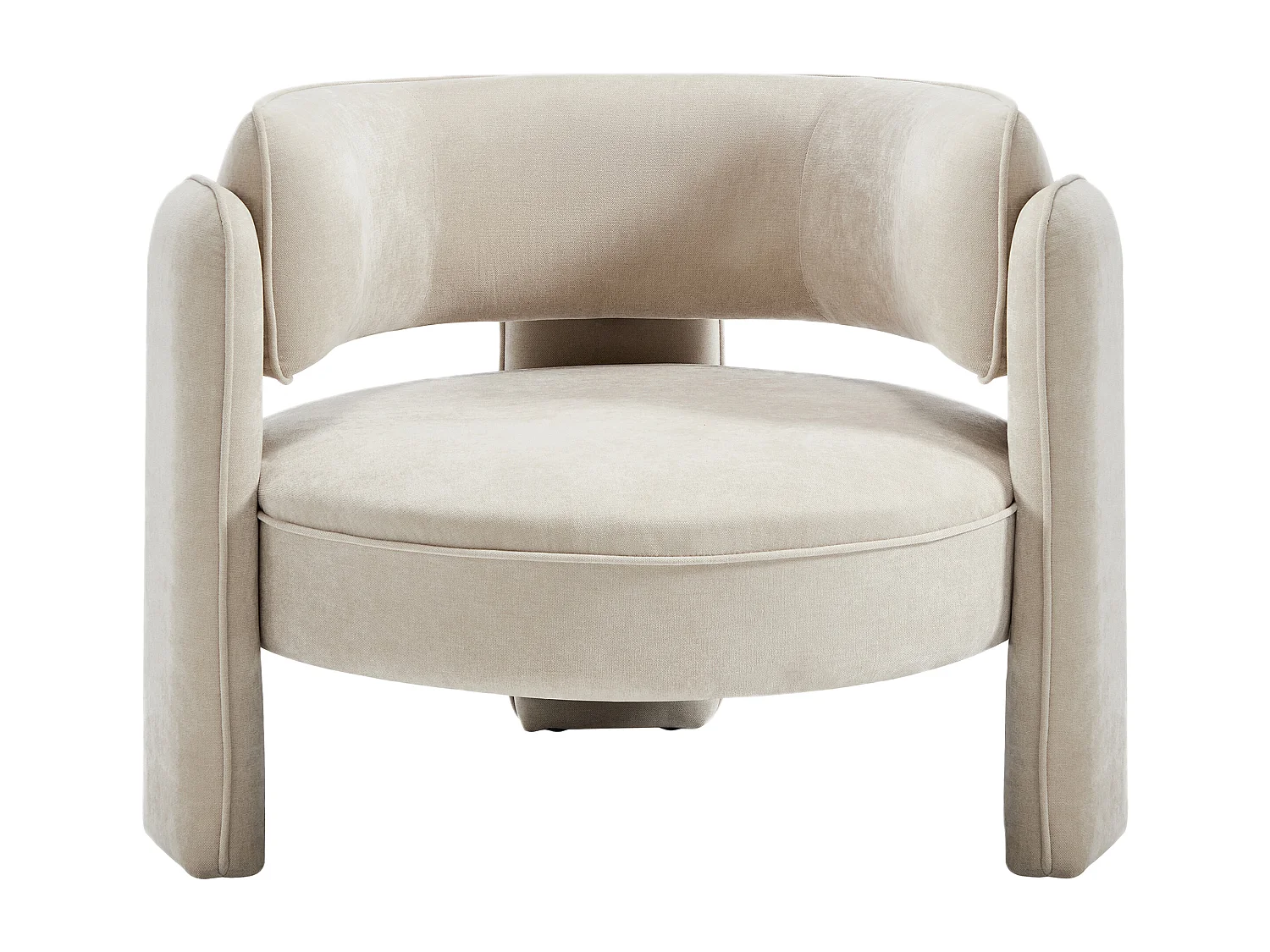 Fauteuil en tissu beige ZORIMO