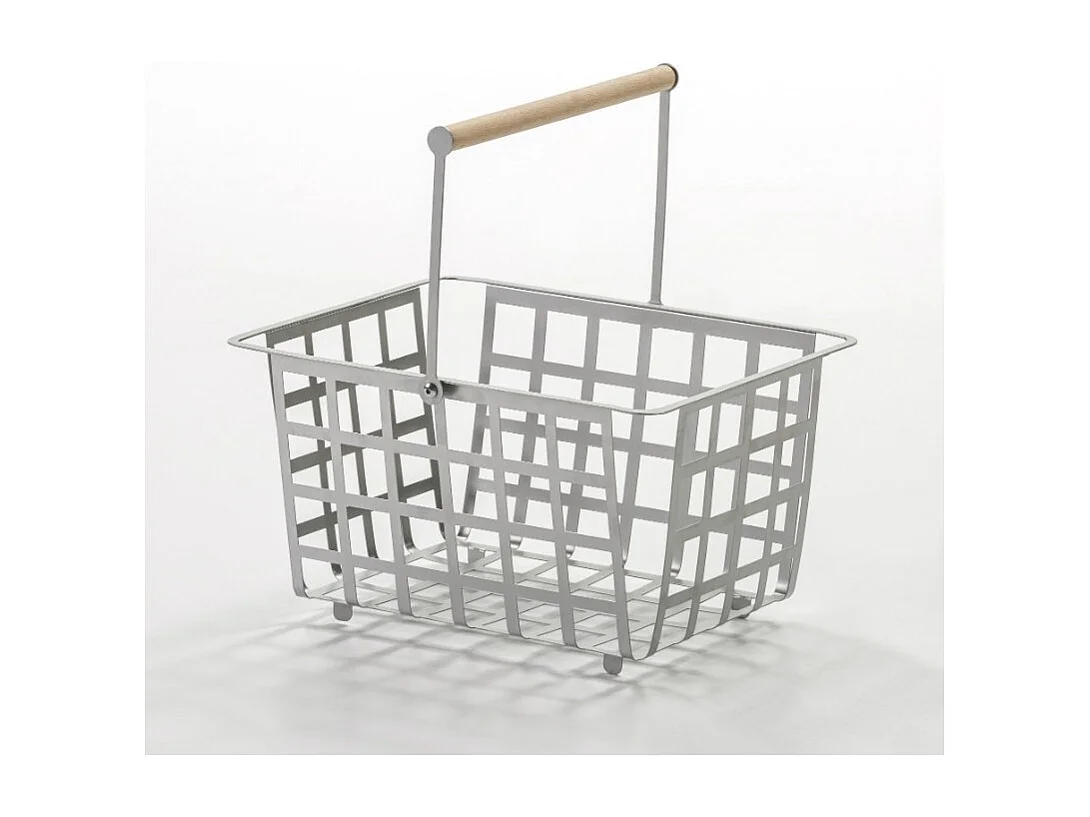 Halb großer Multifunktionskorb, mit Holzgriff aus Buche ZESTA