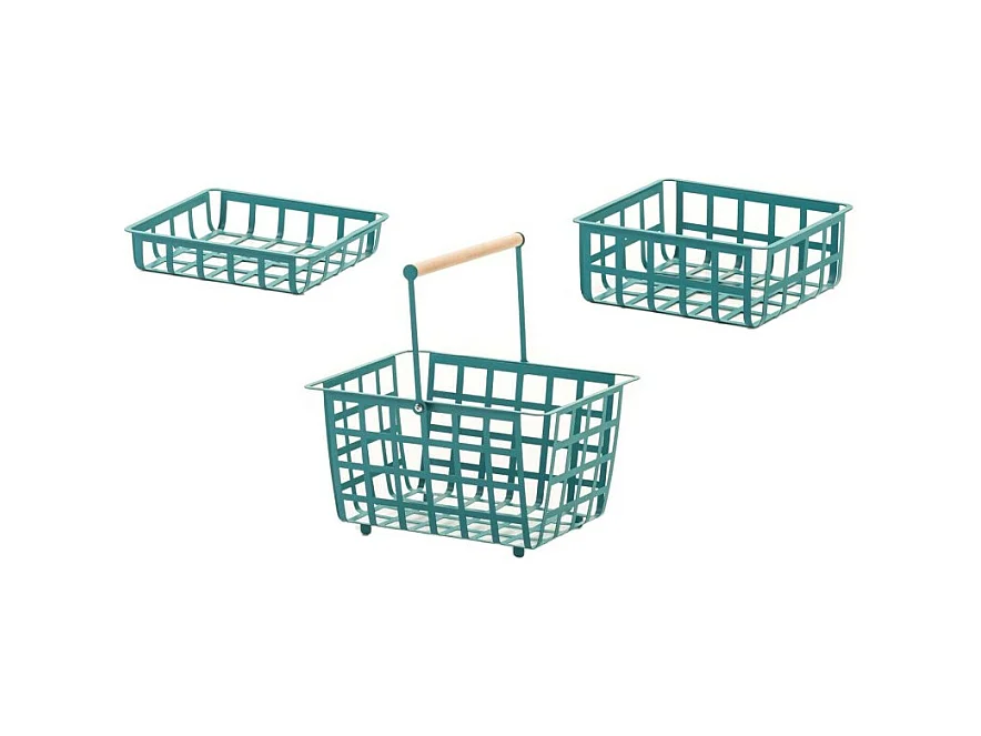 DON HIERRO - ZESTAS, set de 3 cestas: tamaño pequeño, medio y semi grande-