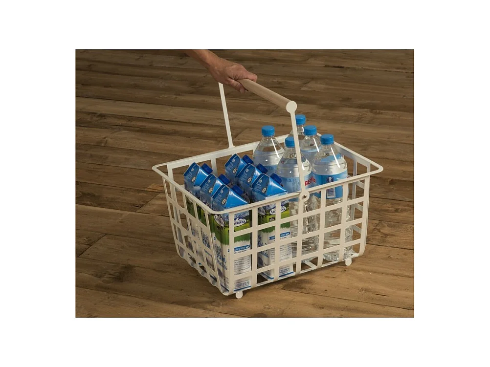 Halb großer Multifunktionskorb, mit Holzgriff aus Buche ZESTA