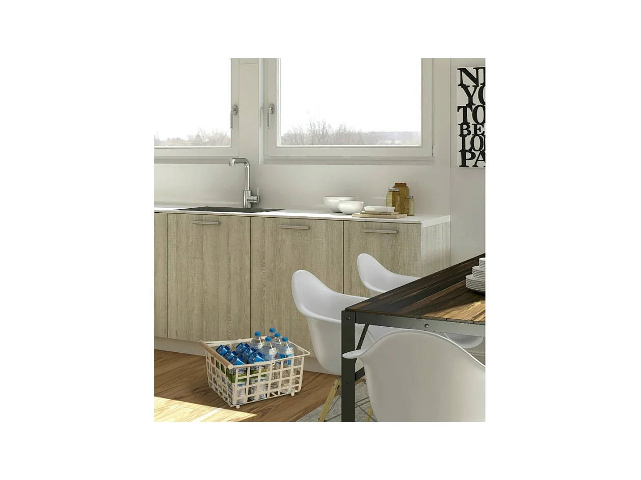Panier de rangement et décoratif en métal,avec poignée,  taille semi grande, ZESTA