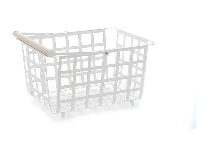 Panier de rangement et décoratif en métal,avec poignée,  taille semi grande, ZESTA