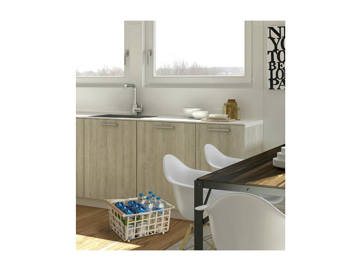 Panier de rangement et décoratif en métal,avec poignée,  taille semi grande, ZESTA