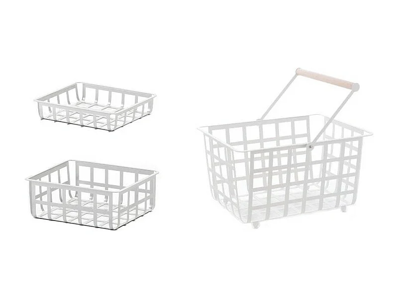 DON HIERRO - ZESTAS, set de 3 cestas: tamaño pequeño, medio y semi grande-